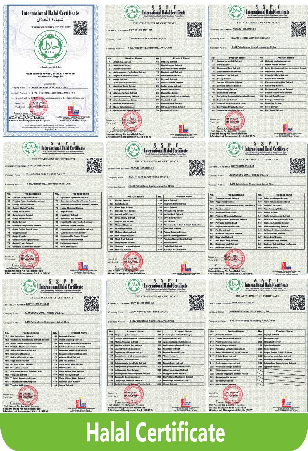 Halal Certificate